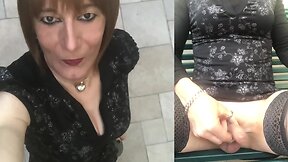 Pees and eats her cum