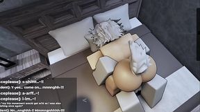 Roblox femboy pup eagerly sucks cock and gets bred