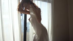 Redhead Beauty Gingery Ksu Strips And Teases Naked