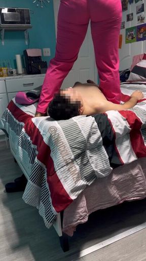 Face sitting while busting balls