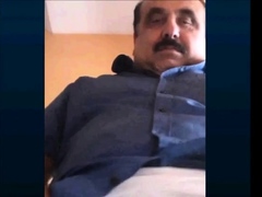 turkish grandpa shows his beautiful cock and balls