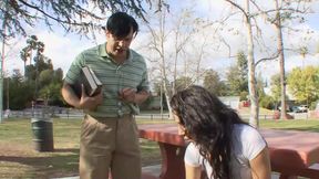 Exotic girl rides a nice cock