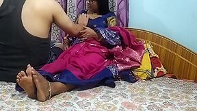 Cute Married Wife Sikha Looking Hot In Saree And Fucking Doggy Style With Her Boyfriend Alone At Home On