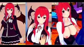 Big-Breasted Touhou Devil Gets Hand Job & Blowjob in Eroge Koikatsu! 3D Hentai