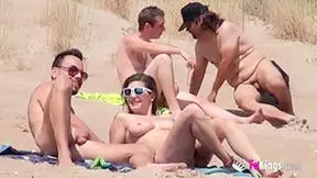 Amateur Couple Swinger Love On The Beach
