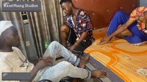 lesbian stepsis gets fucked and creampied in a foursome with her step brother and his horny ghetto friends(part 1)