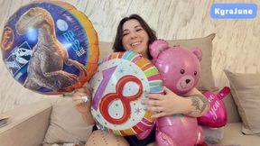 B2P & S2P with Mylar Balloons - Your hot neighbor is showing you her foil balloon collection.