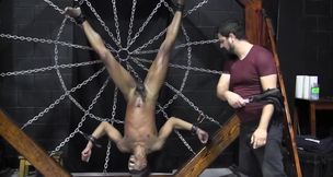 Mature male plays with his black partner in ruthless maledom scenes
