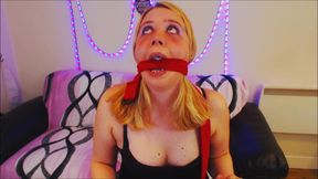 British Cam Girl: Gagged For The First Time!