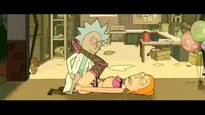 Rick from Rick and Morty Fucks His Way Through a Steamy Anime Game Adventure