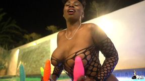 Latina Dollz seduce with big asses and hot twerking at LA pool party
