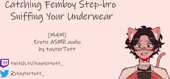 Step-bro Femboy Sniffing Crotch Sounds Hentai ASMR Blowjob