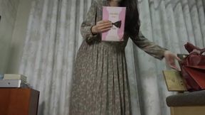 ≪短編シリーズ≫プレゼントのロングメイド服でディルドオナニー