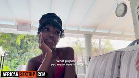 I had this good girl EBONY TEEN with BIG TITS go wild