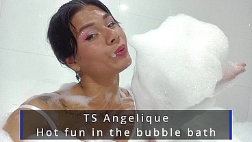 TS Angelique - Bubble bath with final cum ? - very exclusive video - premium version