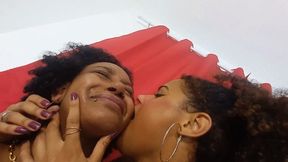 Ebony Punishes Her Relative with Licks on the Face CLIP 3 By Suzie and Maryjane Cam Full HD