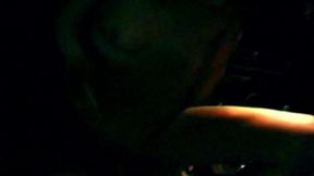 Brunette Fingers Herself Deep in Dark Car