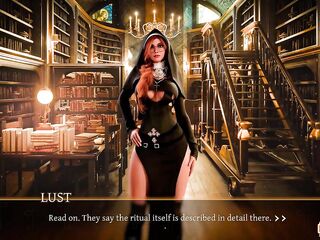 Sisters in Sin Gameplay Part 12 – Lust Performs the Sexual Ritual with Esther in the Library
