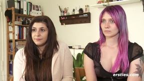 Two babes Maria and Julie get ravished by a sensual oil massage ending in a lustful high