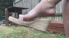 Dominant Kali Soles Garden Foot Tease