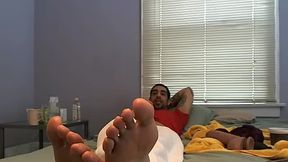 Fit Samir Hott, Clothed but No Socks, Foot Fetish Show