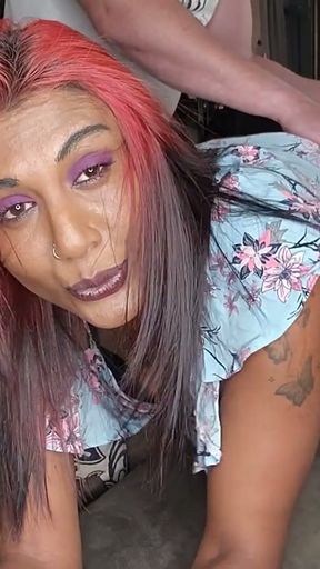 Indian black pussy and ass getting spanked by white man   Clip 1
