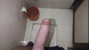 Desi Boy Double Jerk Off Session in Toilet Two Time Masturbation