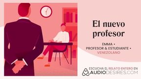 Profesor coge a su estudiante y la deja gemiendo en su oficina
