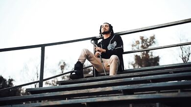 young hot latino with a big cane