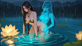 Confident Futanari Firmly Grips and Squeezes His Ass - Lotus Lake Power Move