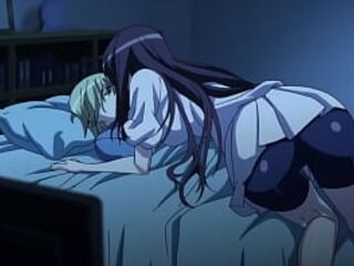 Breasty Brunette hair With Glasses Enjoys Sex (Uncensored Anime)