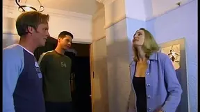 Blonde With Natural Big Tits Enjoys Steamy Hardcore MMF Threesome Action