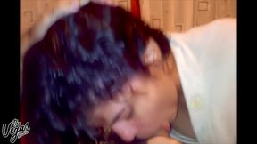 post-shower pov suck: my young wife deepthroated & swallowed my load - william and selena vega early amateur