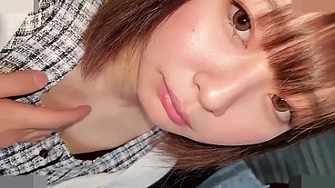 18 year old Japanese brunette beauty. Slender amateur blowjob and shaved pussy creampie sex. Uncensored, Asian, hentai, uniform cosplay