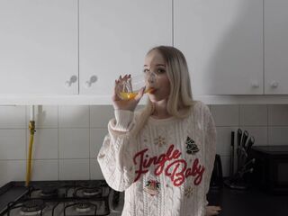 Hawt Small Hot Hotty in the Kitchen Masturbates on Christmas Day for Priceless Luck and Gratification