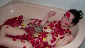 A long, exclusive showering, bathing video, Rose bath too, Hairy pussy and hairy legs, You can't skip this one :) It was a custom video