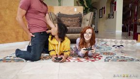”: BRAZZERS: Gamer Chick 3some Action - Starring Jeni Angel & Madi Collins”