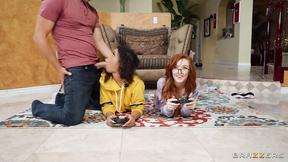 ”: BRAZZERS: Gamer Chick 3some Action - Starring Jeni Angel & Madi Collins”