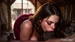 tactile fetish: i caressed the silk of her apron with one hand while roughly slamming my huge cock into her dripping slit to wild moans with the other [ai]