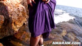 Sex toy up Love Crystal's ass while she gets doggy style beach fucked