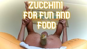 Zucchini for fun and food, deep rectal ravage with zucchini, cooking breakfast with an anal invasion intrusion caboose-speculum