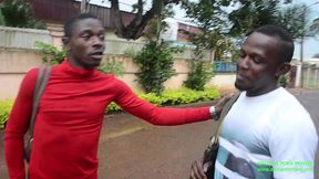 morning fuck trio in yaounde cameroon, the pretty one and the two boys caught in a fucking orgy during the end of the year celebrations, to see live