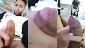 jerking off so horny, i peecum a nice load