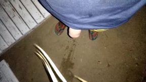 Compilation 2 Times Uncut Cock Twink Pissing on Beach and Showing Face