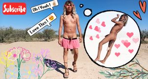 Cute transvestite slut in miniskirt anal plug and heels very delicious and hot enjoy her