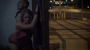 Blonde teen 18+ slut Lilly Sapphire getting slammed hard in dark street alley