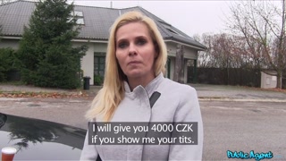 Public Agent Blonde MILF with Big Boobs Fucks a Stranger for Cash