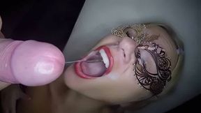 Blonde Dutch Slut Covered in Cum from Big Cock