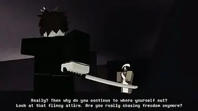 Black girl dominates white guy in Roblox-themed fic