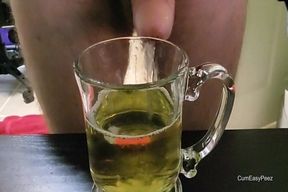 Solo Piss and Cum Mix in a Glass!